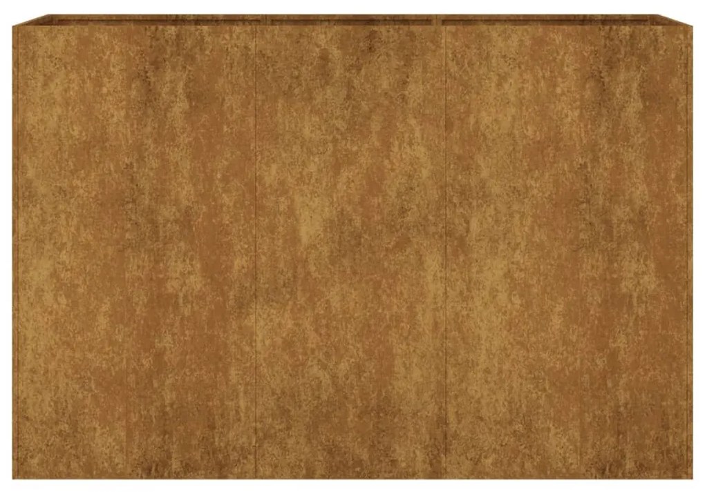 Canteiro elevado de jardim 120x40x80 cm aço corten