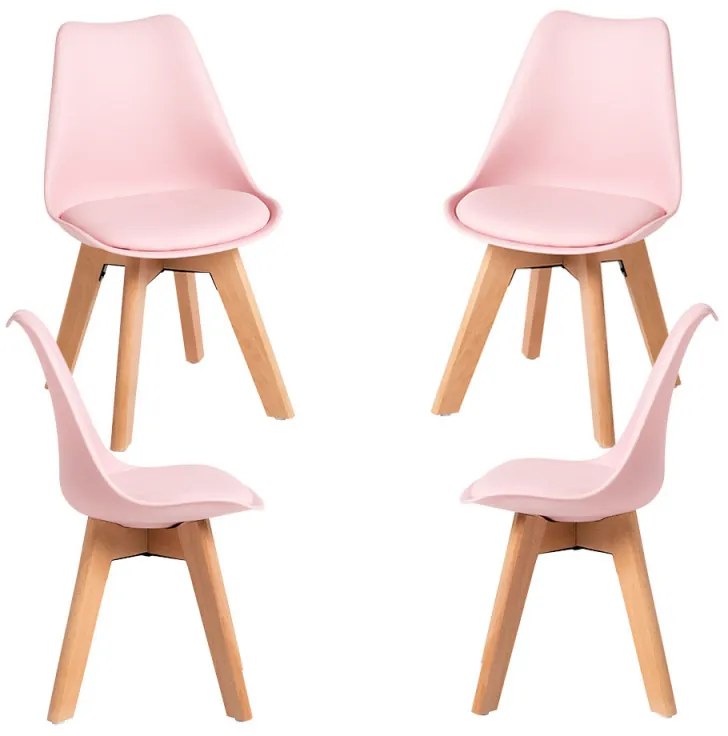 Pack 4 Cadeiras Synk Kid (Infantil) - Rosa