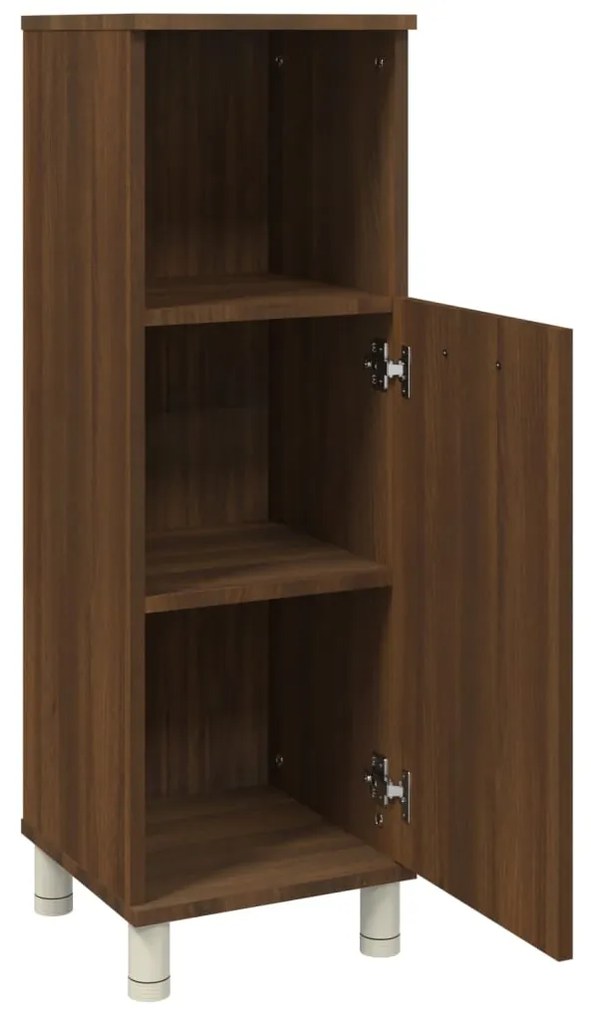 Armário WC 30x30x95 cm derivados de madeira carvalho castanho