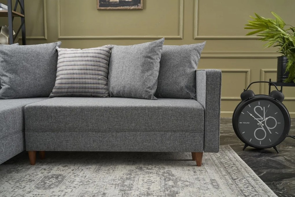 Sofá-Cama de Canto Aydam – Cinzento – 215 x 80 x 93 cm