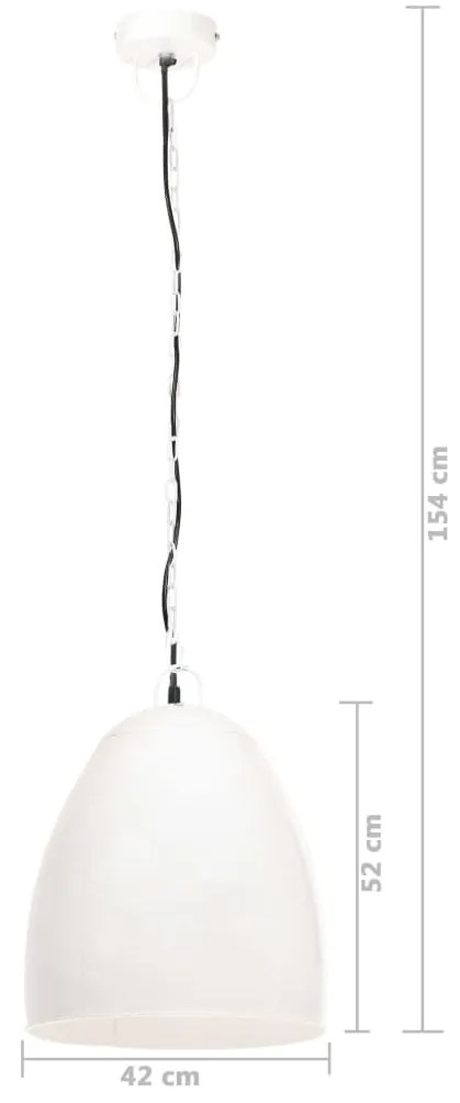 Candeeiro teto industrial redondo 25 W 42 cm E27 branco