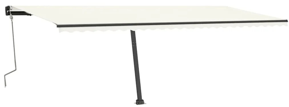 Toldo retrátil manual independente 600x350 cm cor creme