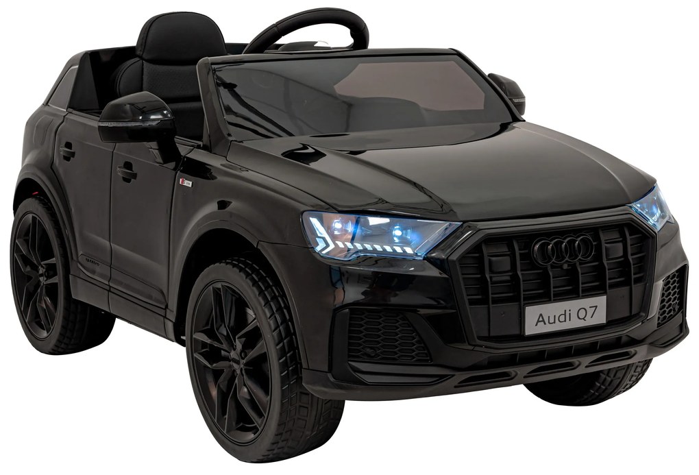 Carro elétrico para Crianças 12V Audi Q7 NEW LIFT Rodas de EVA, Assento de couro Preto