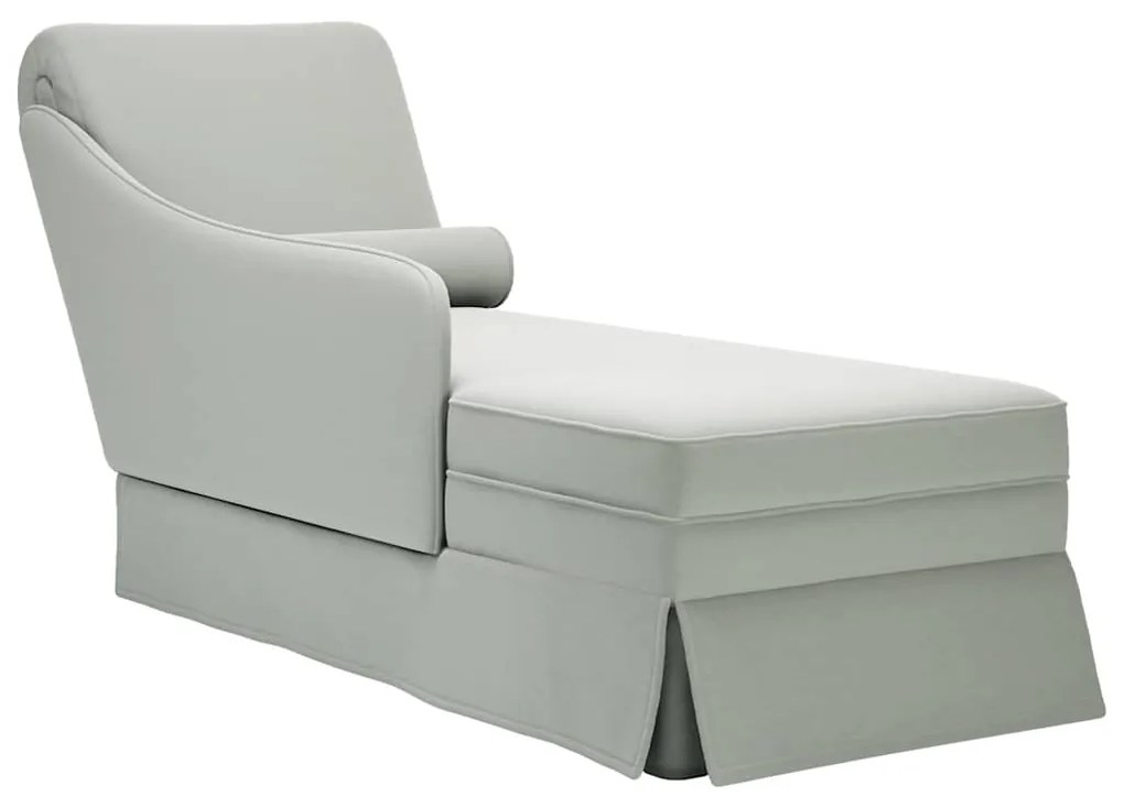 Chaise lounge c/ reforço/apoio de braços direito veludo