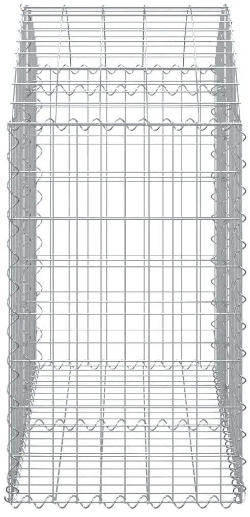 Cesto gabião arqueado 100x50x80/100 cm ferro galvanizado