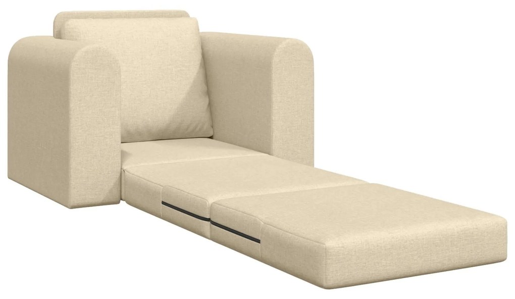 Sofá Cama 2 em 1 Creme 98x71x83 cm Tecido