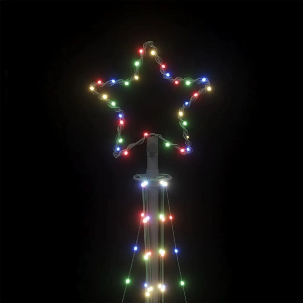 LED Árvore de Natal 447 LEDs Colorido 249 cm