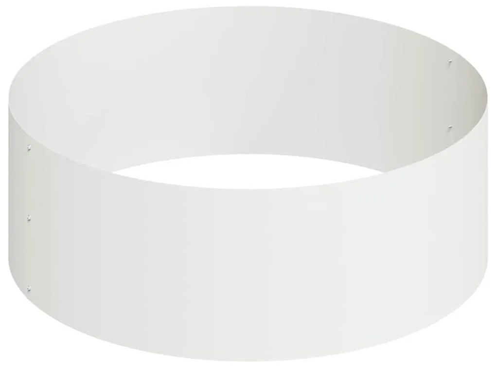 Vaso de Metal Aço/Branco Aço revestido a pó Grande Vasos