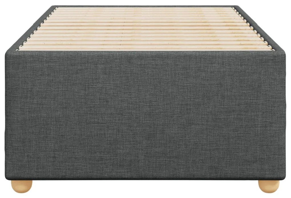 Estrutura de cama sem colchão 90x200 cm tecido cinzento-escuro