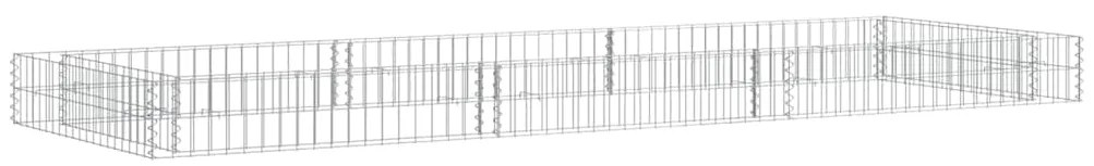 vidaXL Canteiro elevado/cesto gabião 300x100x20 cm aço galvanizado