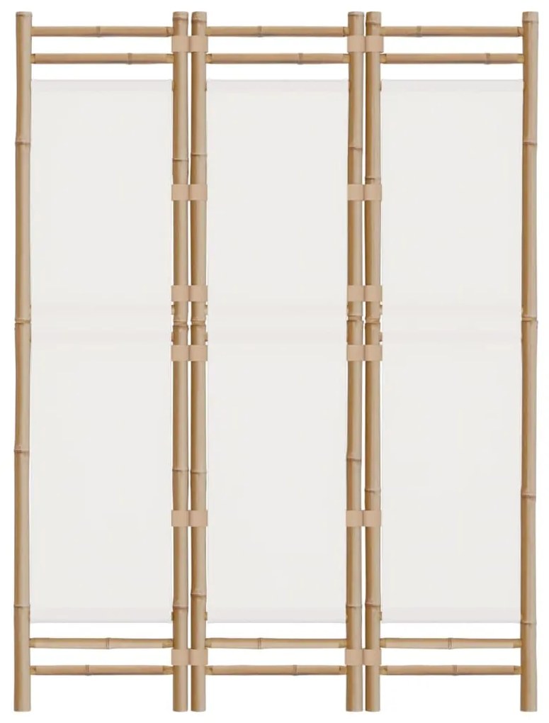 Divisória/biombo com 3 painéis dobráveis 120 cm bambu e lona