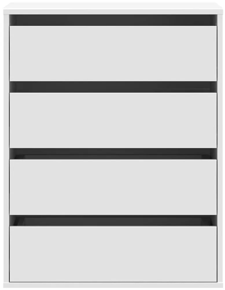 Cómoda com 4 Gavetas - 60x41x76 cm - derivados de madeira - branco