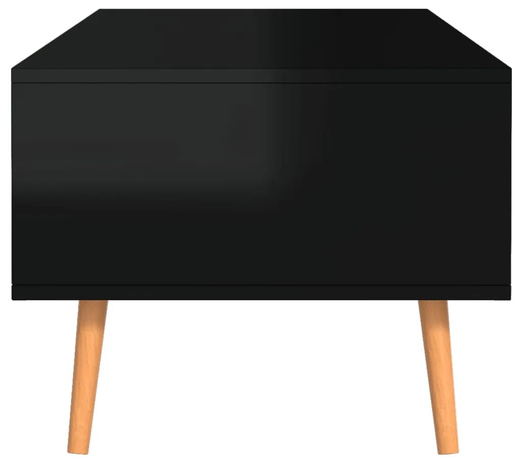 Mesa centro 100x49,5x43cm derivados de madeira preto brilhante