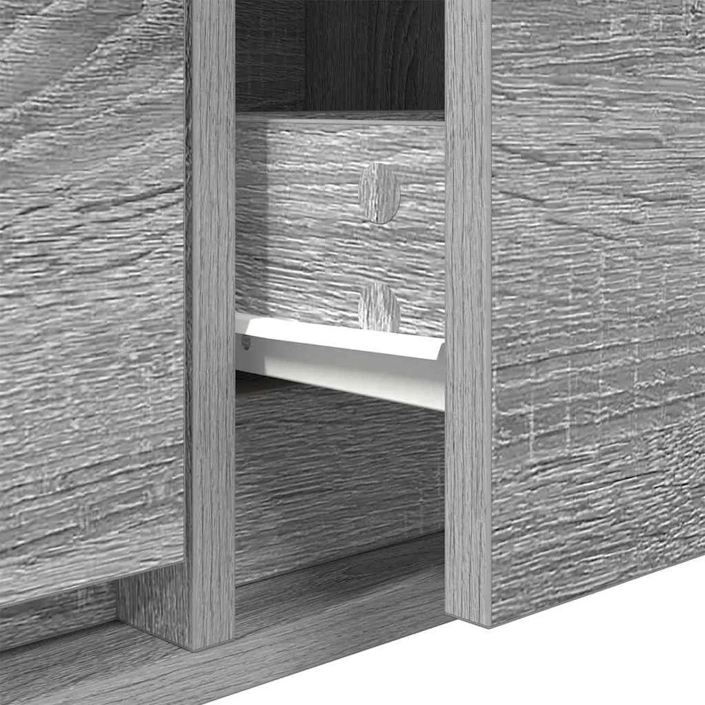 Aparador de TV vidaXL Cinza Sonoma 100x31x25,5 cm Madeira Derivada