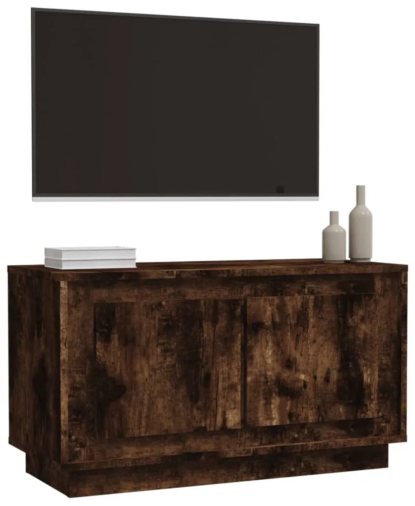 Móvel de TV 80x35x45 cm derivados de madeira carvalho fumado