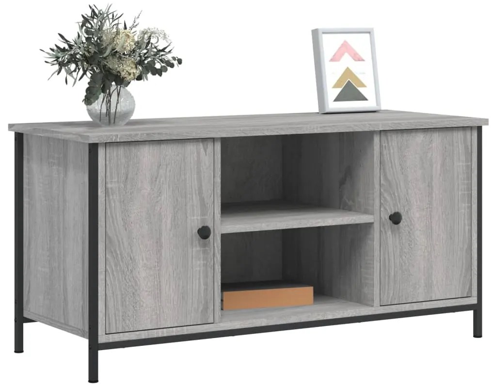 Móvel de TV 100x40x50 cm derivados de madeira cinzento sonoma