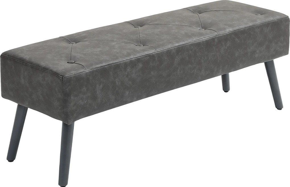 HOMCOM Banco de Pé de Cama Multifuncional Clássico Banco Dormitório com Pés de Madeira e Assento Acolchoado 114x38x42 cm Cinza | Aosom Portugal