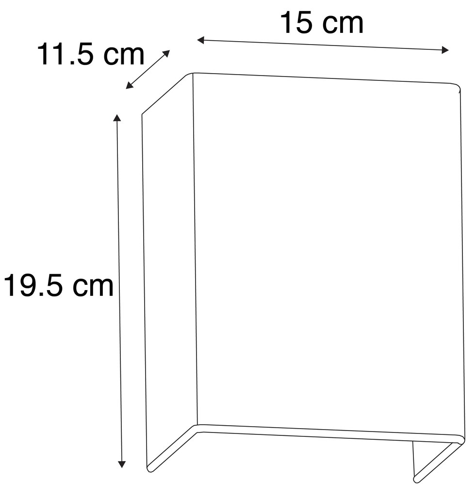 Candeeiro de parede rústico bege - Vete