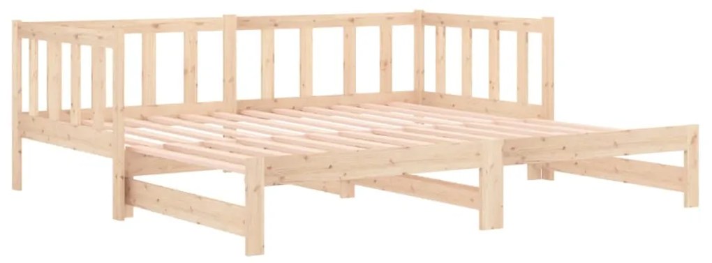 Estrutura sofá-cama de puxar 2x(90x190) cm pinho maciço