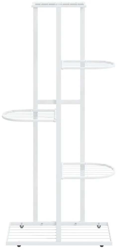 Suporte de vasos c/ 5 prateleiras 43x22x98 cm metal branco
