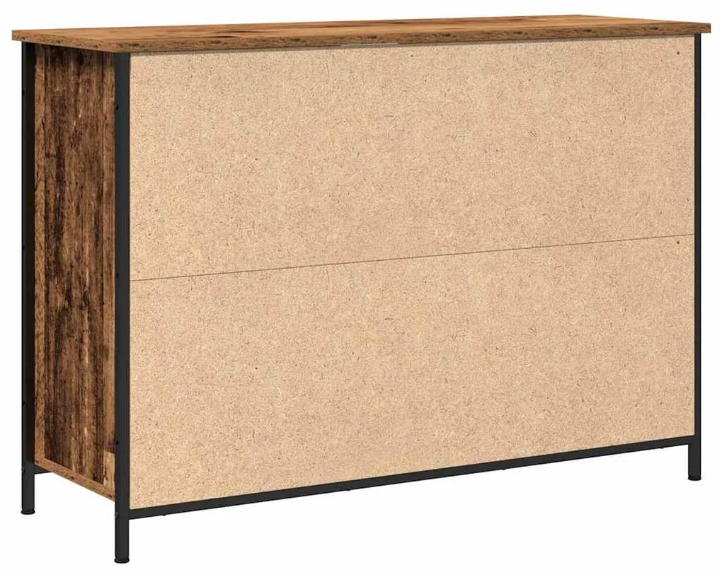 Buffet VidaXL de Madeira Antiga 100x35x70 cm em Madeira Ingeneriada e