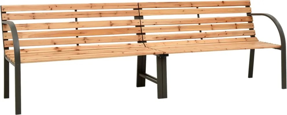 vidaXL Banco de jardim duplo 241 cm madeira de abeto chinês