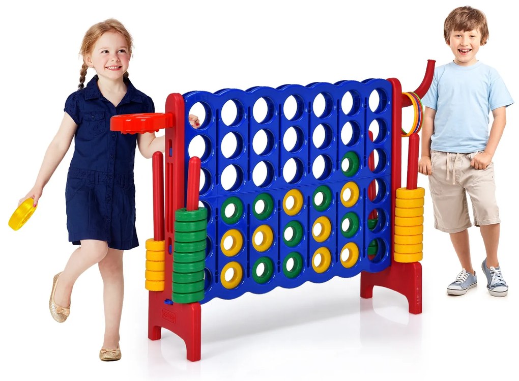 Jogo Connect 4 gigante Jumbo com 42 anéis - Branco