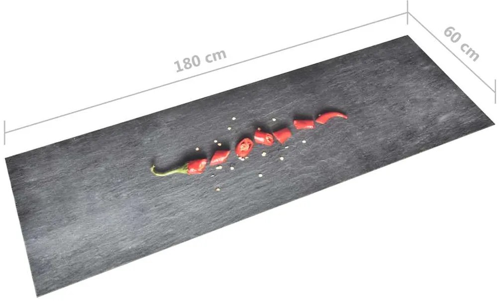 Tapete de cozinha lavável com design malagueta 60x180 cm