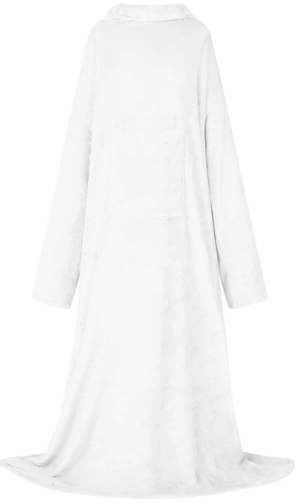 vidaXL Sweatshirt manta Branco F Flanela
