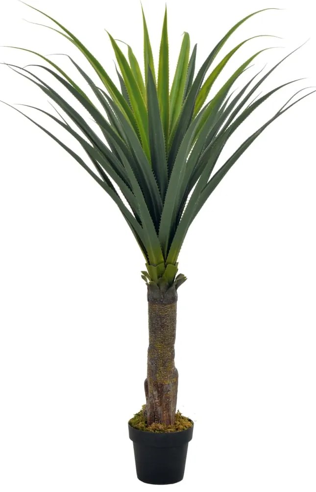vidaXL Planta yucca artificial com vaso 145 cm verde