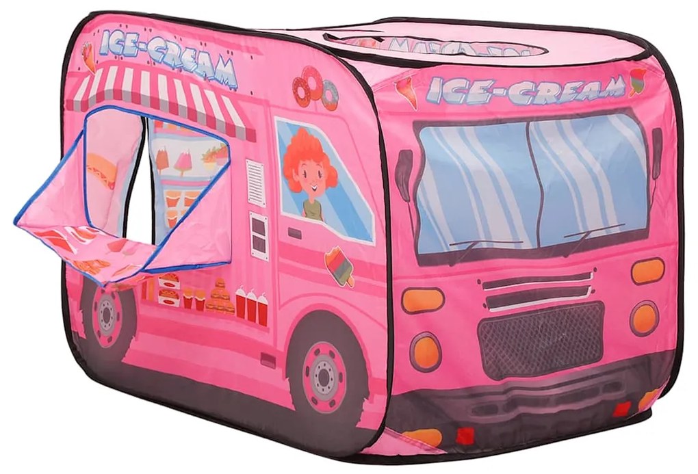 Tenda de brincar infantil com 250 bolas 70x112x70 cm rosa
