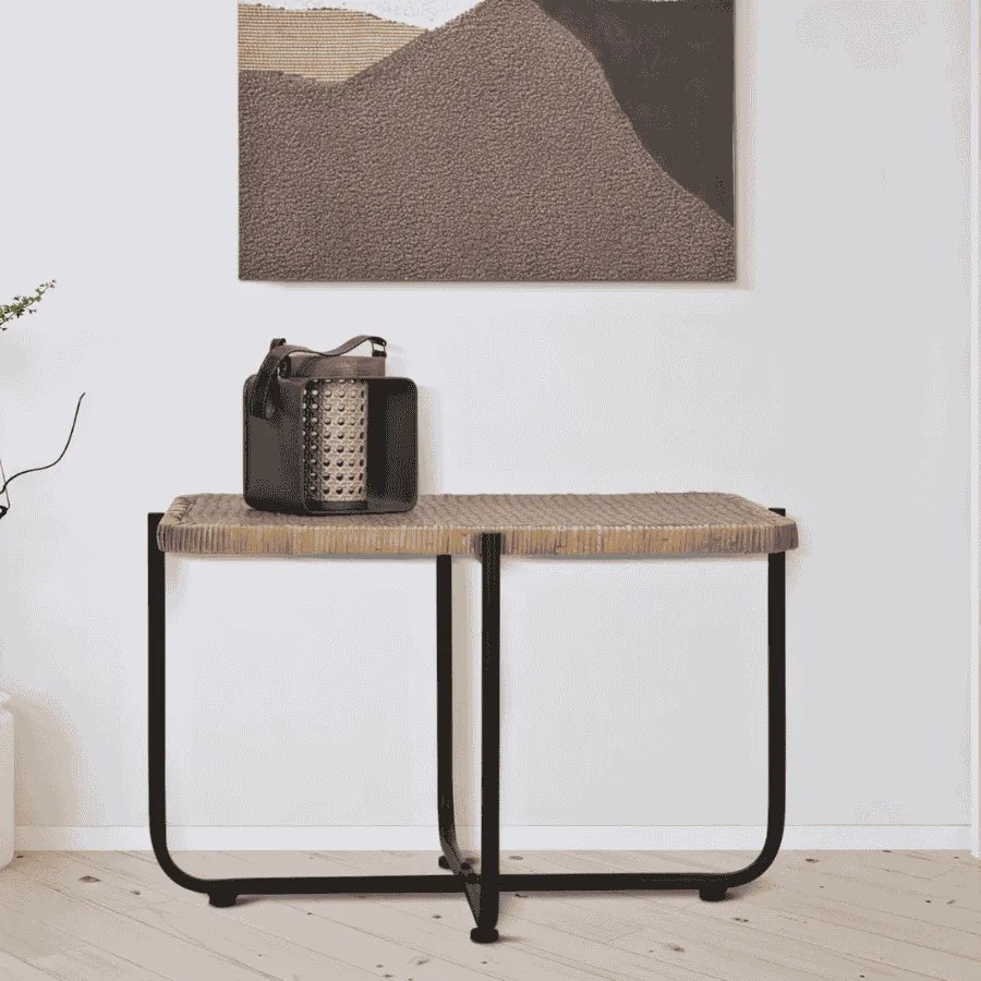 MESA DE CENTRO CEBU 75X55X46,5 CM CASTANHO E PRETO