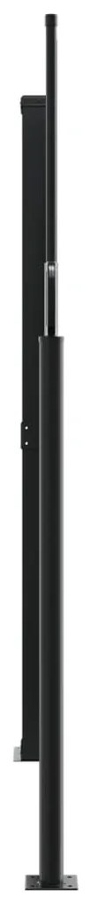 Toldo lateral retrátil 180x600 cm preto