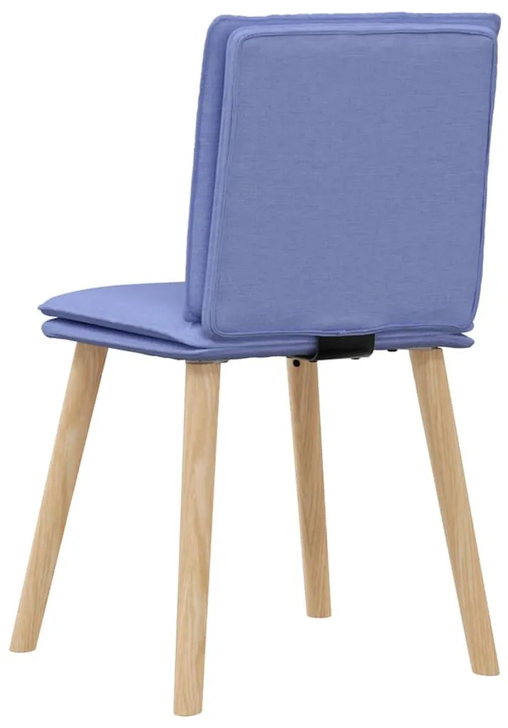 Cadeiras de jantar 6 pcs Jeans Tecido Azul