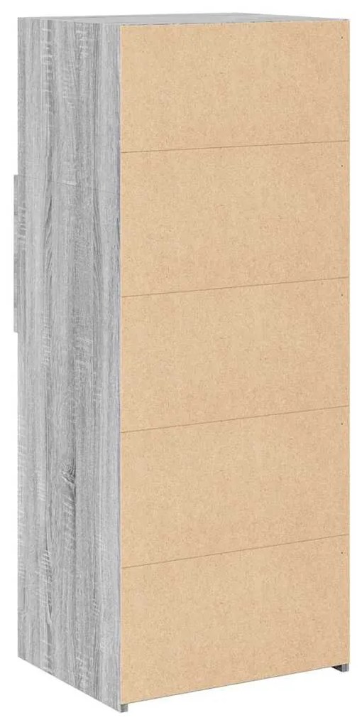 Armário alto 50x42,5x124 cm derivados de madeira cinza sonoma
