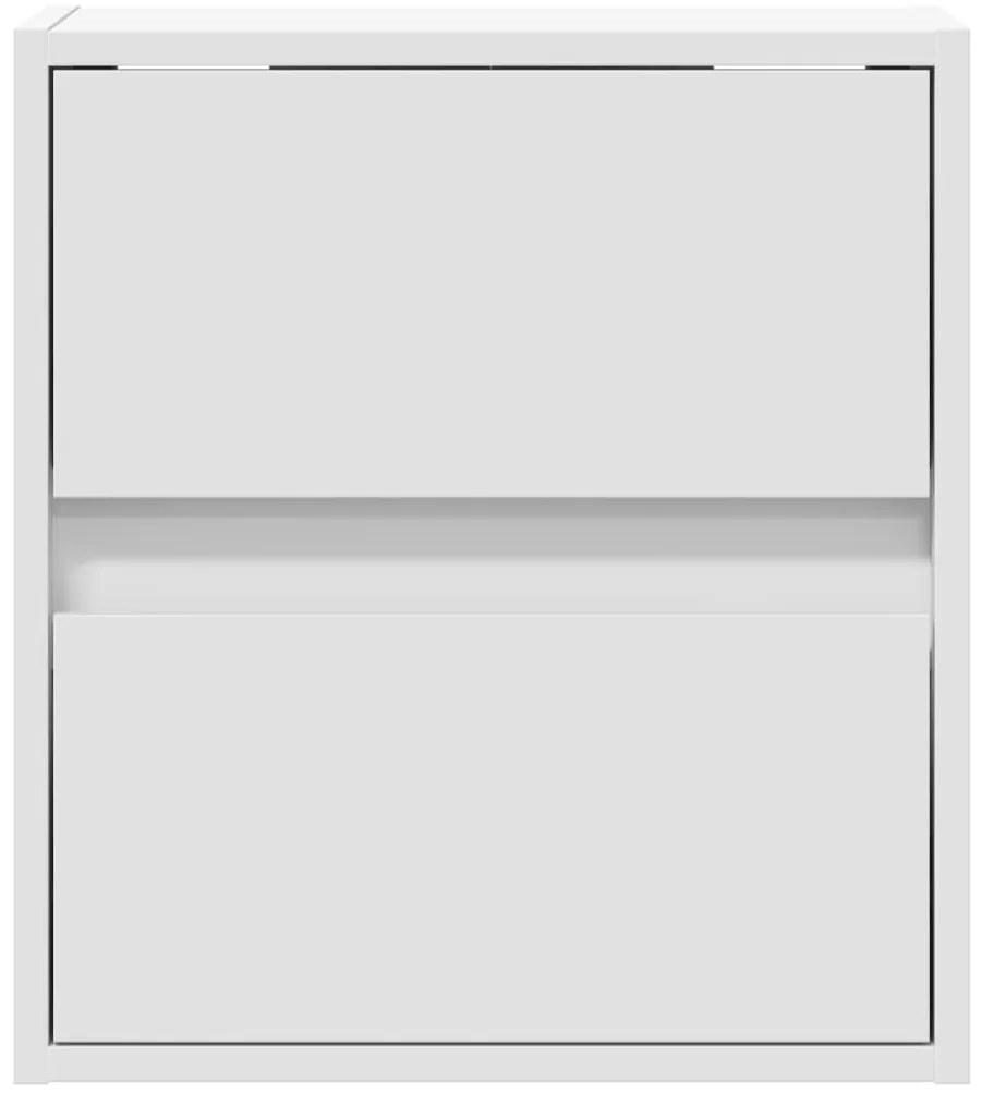 Móvel de parede para TV com luzes LED 41x31x45 cm branco