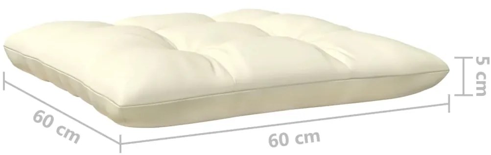 Apoio de pés para jardim c/ almofadão cor creme pinho maciço