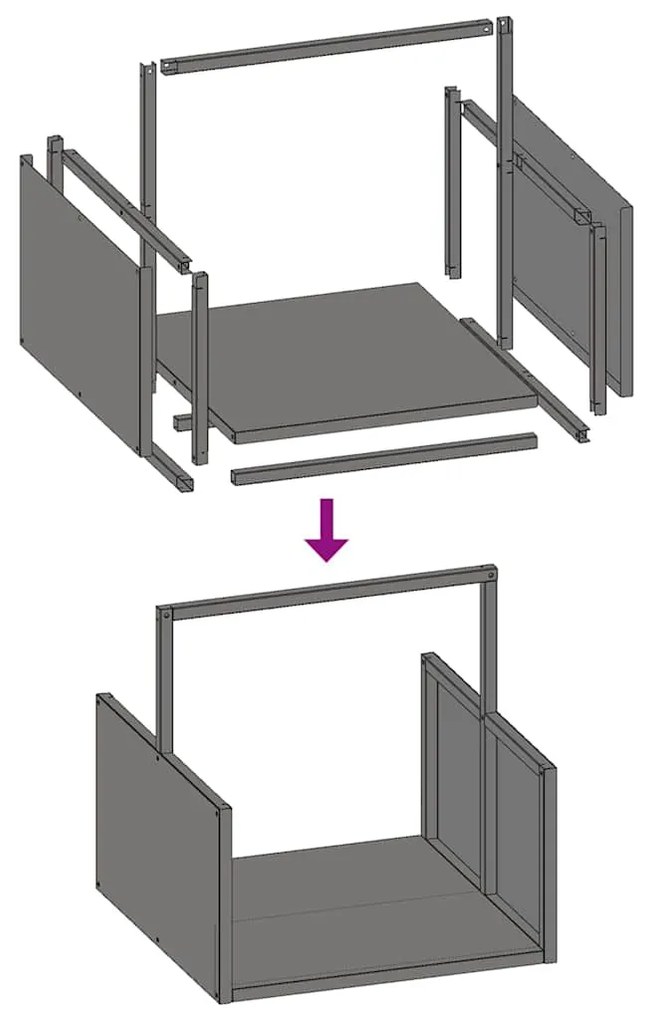Suporte para lenha aço laminado a frio verde azeitona