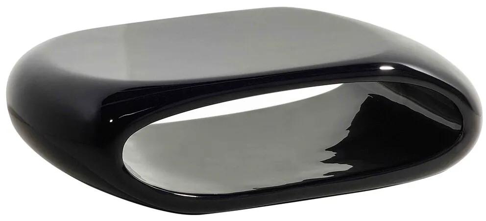 Mesa de centro preta em fibra de vidro NESSUS Beliani