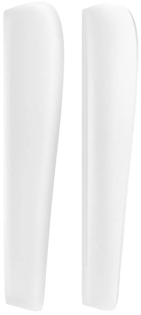 Cabeceira cama c/ abas couro artificial 147x23x118/128cm branco