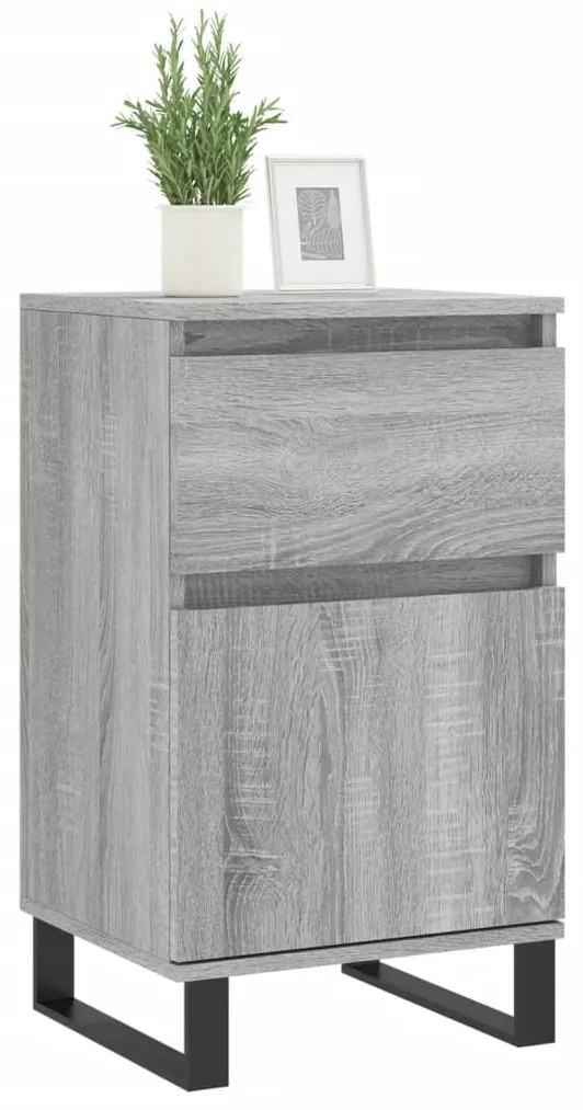 Aparadores 2 pcs 40x35x70 cm derivados madeira cinzento sonoma