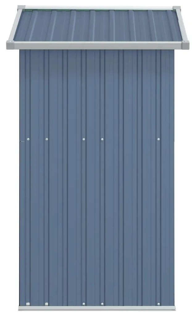 Abrigo de jardim 126x97,5x177 cm aço galvanizado cinzento