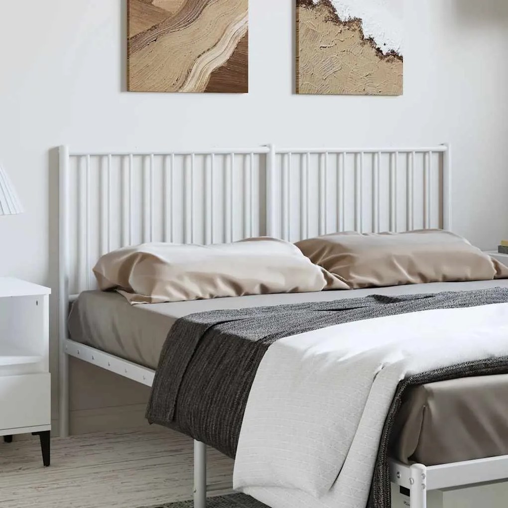 Cabeceira de cama 150 cm metal branco