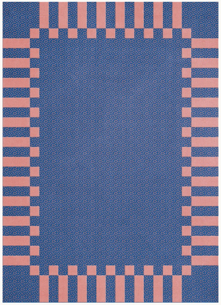 Tapete artesanal em lã de pelo comprido Tekla Frame