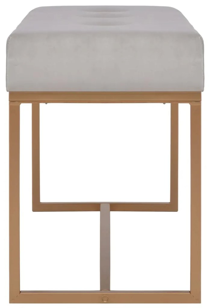Banco 80 cm veludo cinzento