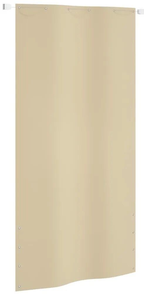vidaXL Tela de varanda 120x240 cm tecido Oxford bege