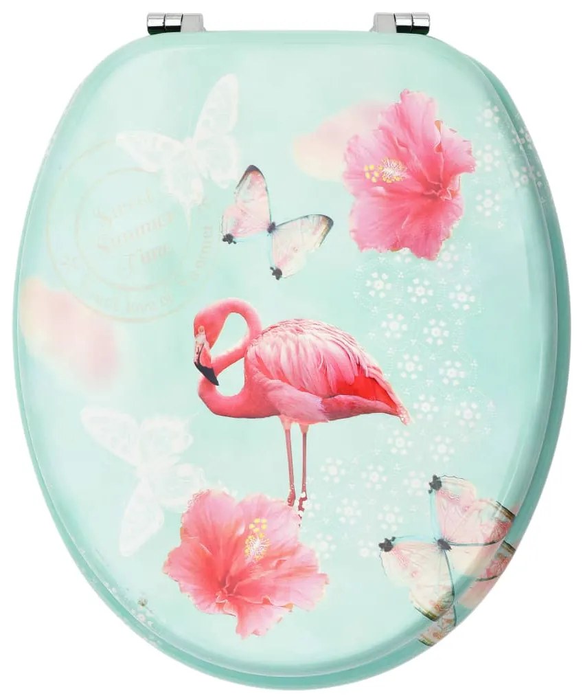 Assento de sanita com tampa MDF design flamingo