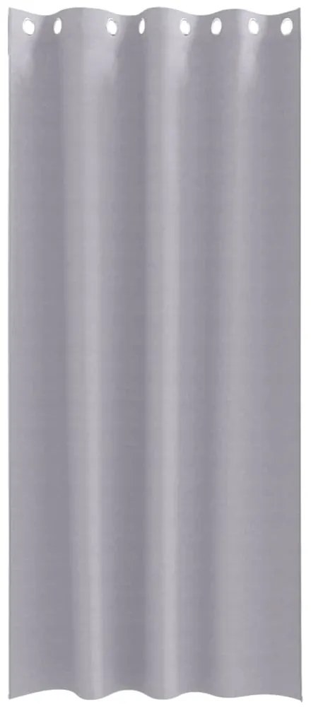Cortinas 2 pcs Cinza Metálico 245 x 140 cm Poliéster