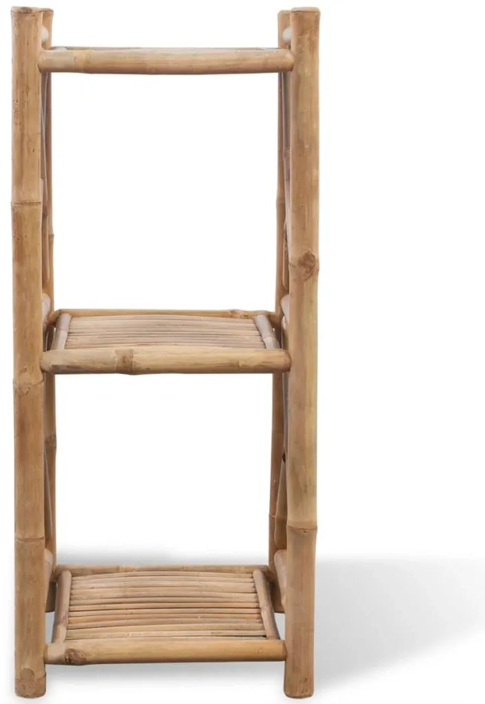Estante de bambu quadrada com 3 prateleiras