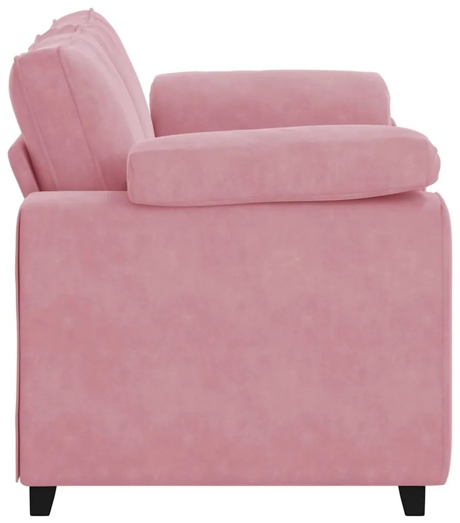 Sofá-luvas 120 cm veludo rosa